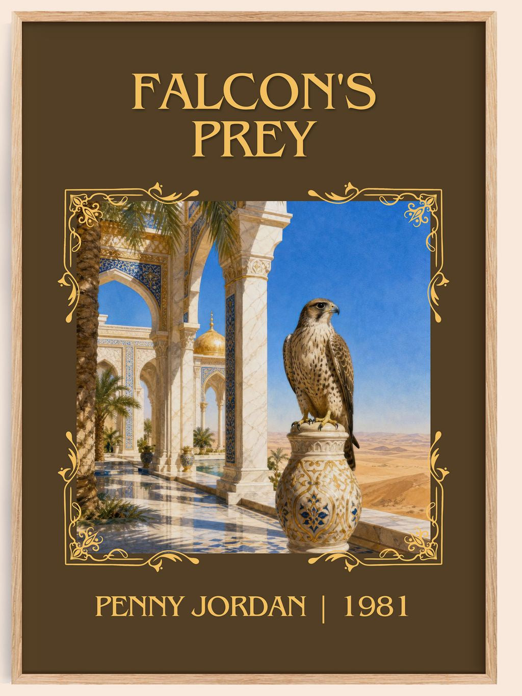 Falcon's Prey Classic Book Art Print by Penny Jordan – book poster