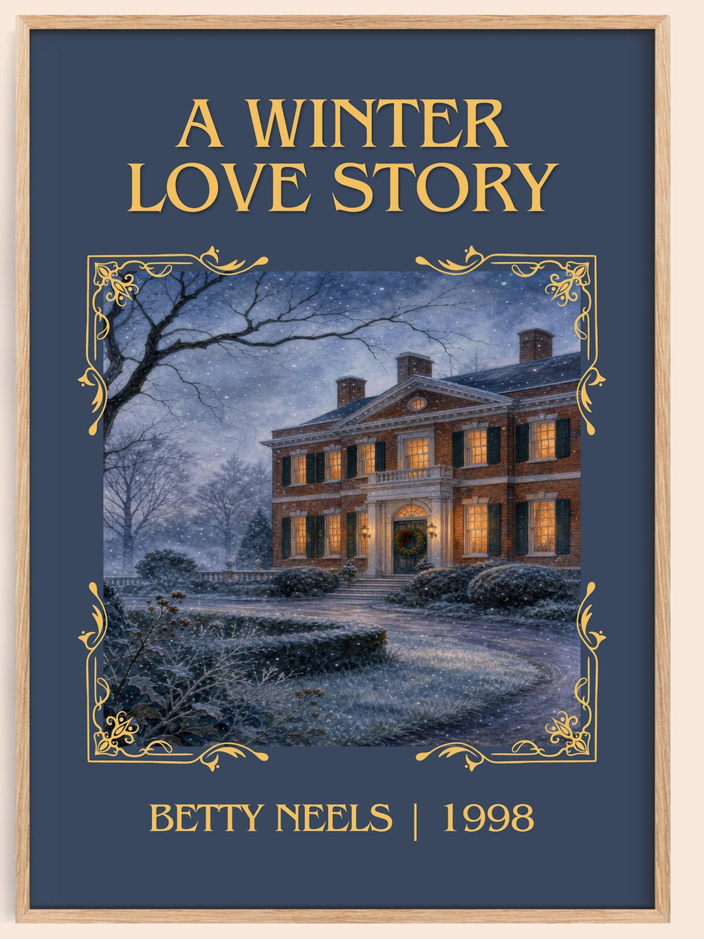A Winter Love Story Classic Book Art Print by Betty Neels – book poster