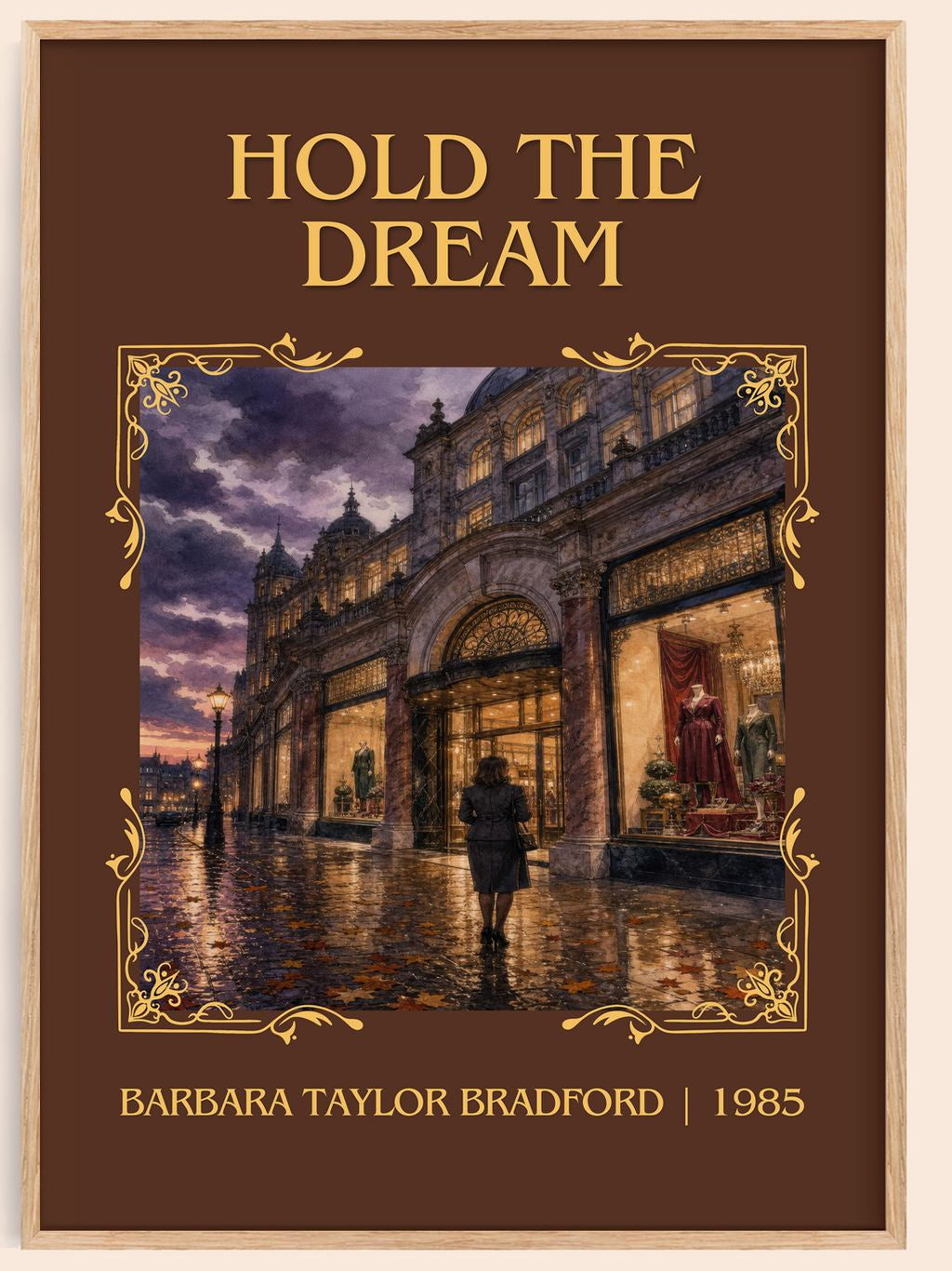 Hold the Dream Classic Book Art Print by Barbara Taylor Bradford – book poster