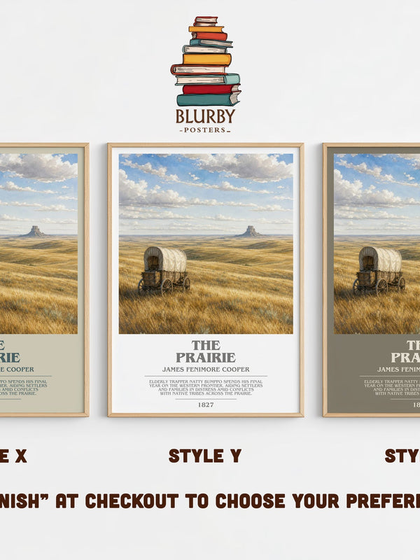 The Prairie bookish print in frame leaning in hallway – historical fiction wall art