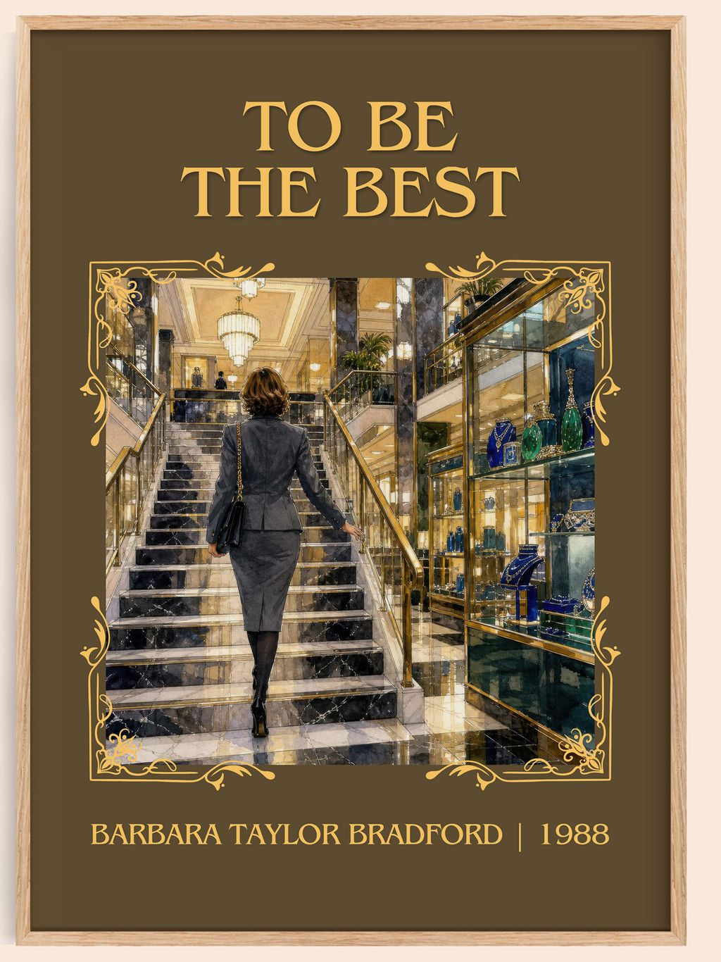 To Be the Best Classic Book Art Print by Barbara Taylor Bradford – book poster