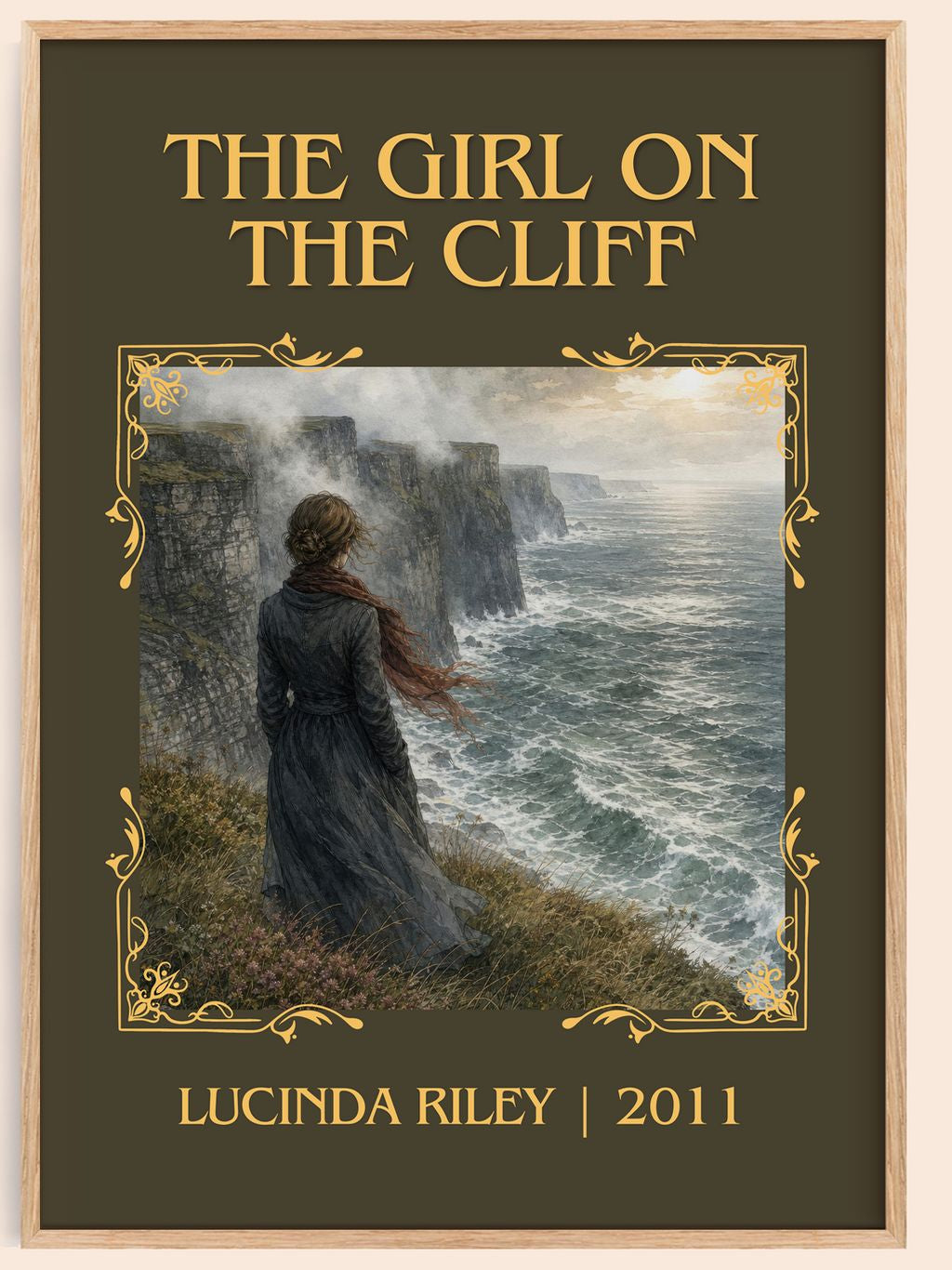 The Girl on the Cliff Classic Book Art Print by Lucinda Riley – book poster