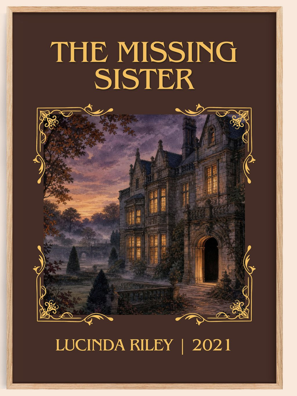 The Missing Sister Classic Book Art Print by Lucinda Riley – book poster