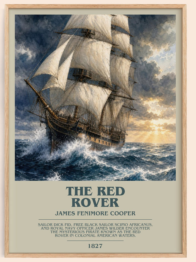 The Red Rover Bookish Wall Art by James Fenimore Cooper