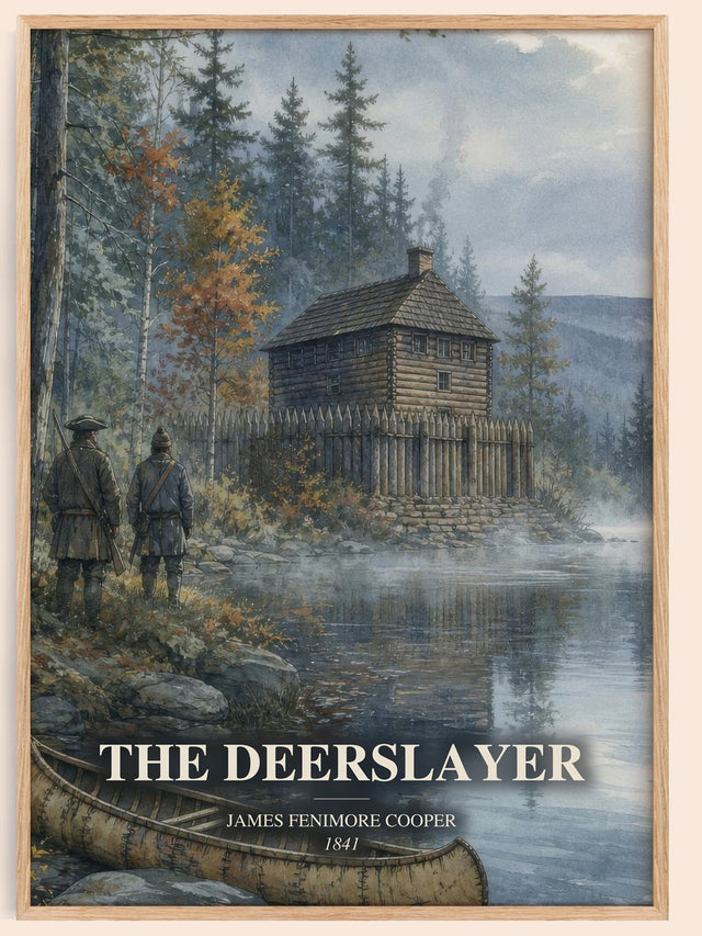 The Deerslayer Book Watercolour Illustration by James Fenimore Cooper