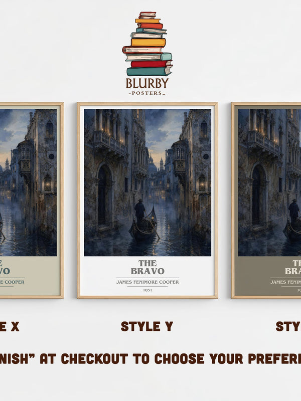The Bravo book cover print in frame leaning in hallway – historical fiction wall art