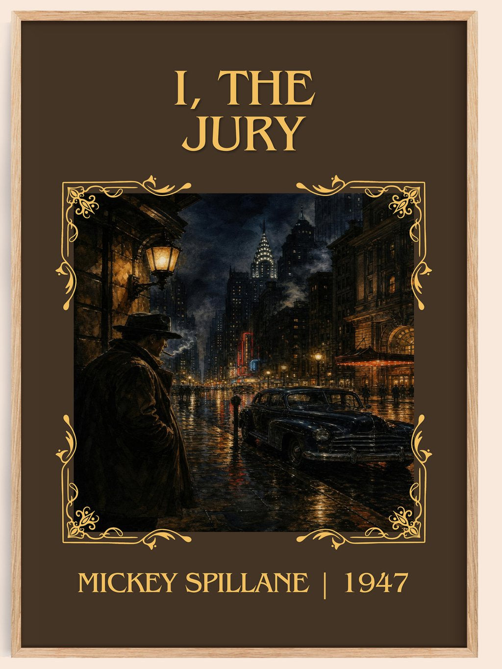 I, the Jury Classic Book Art Print by Mickey Spillane – book poster