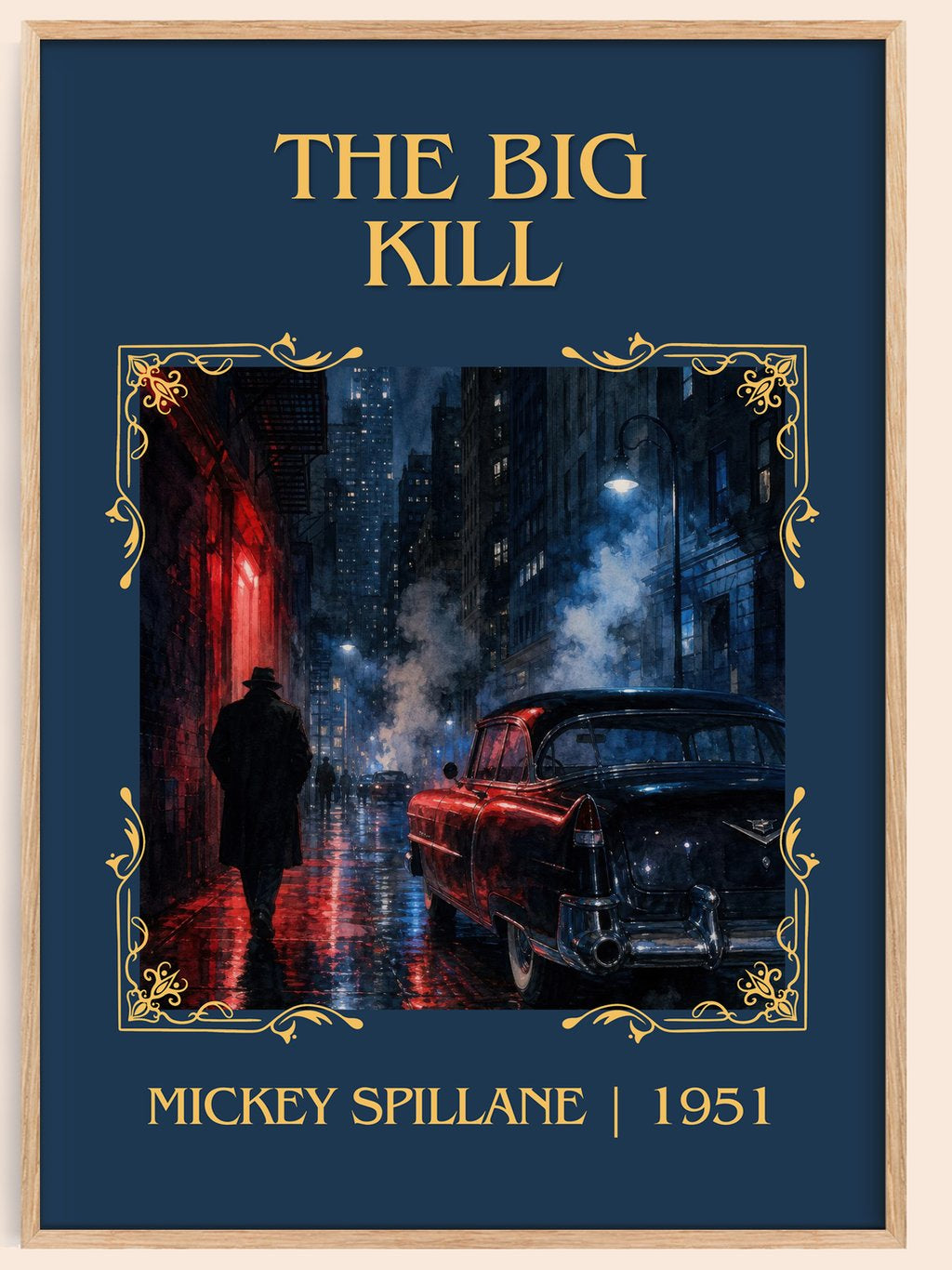 The Big Kill Classic Book Art Print by Mickey Spillane – book poster