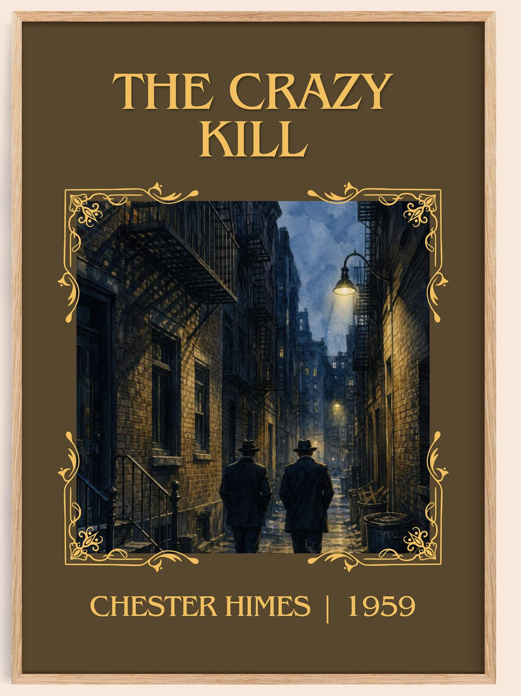 The Crazy Kill Classic Book Art Print by Chester Himes – book poster
