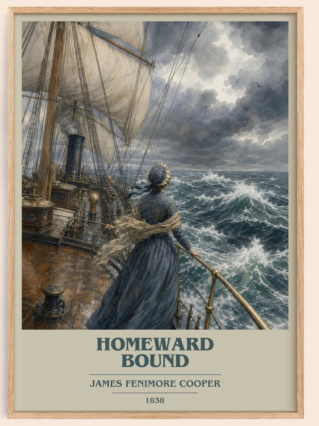 Homeward Bound Book Cover Poster by James Fenimore Cooper