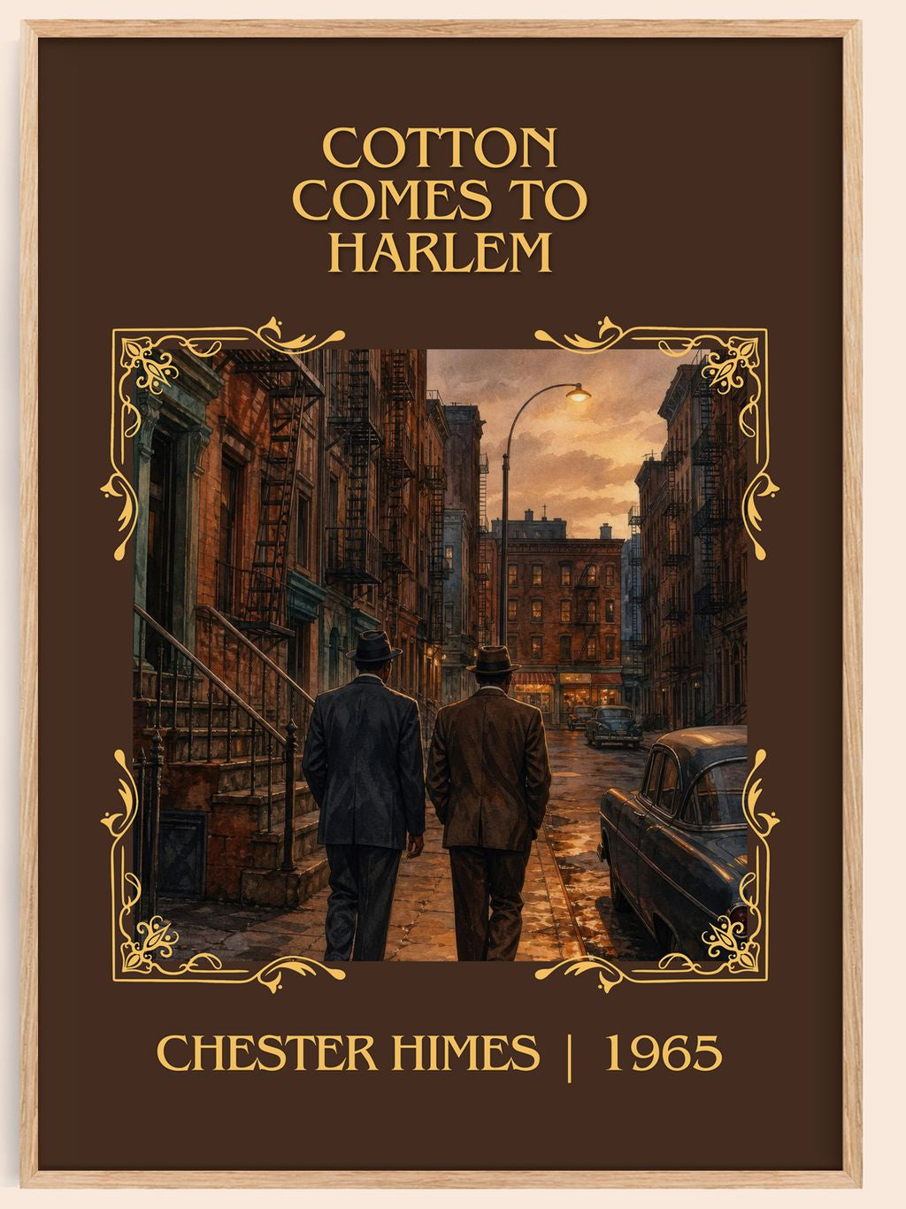 Cotton Comes to Harlem Classic Book Art Print by Chester Himes – book poster