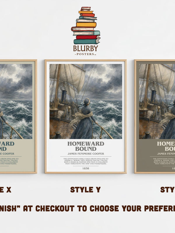 Homeward Bound bookish print in frame leaning in hallway – adventure wall art