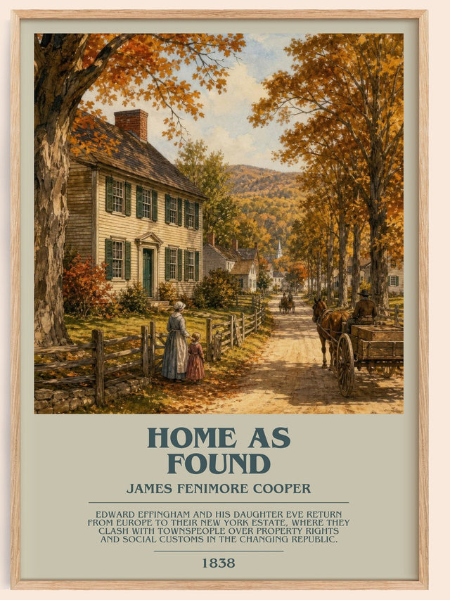 Home As Found Bookish Wall Art by James Fenimore Cooper