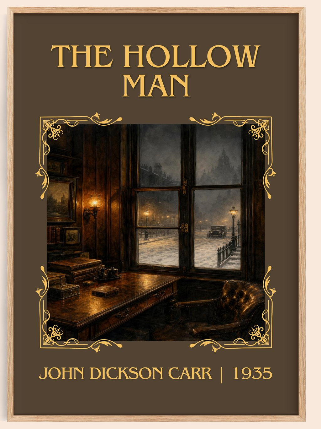 The Hollow Man Classic Book Art Print by John Dickson Carr – book poster