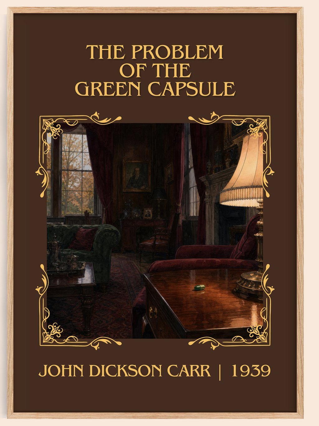 Problem of the Green Capsule Classic Book Art Print by J. Carr – book poster