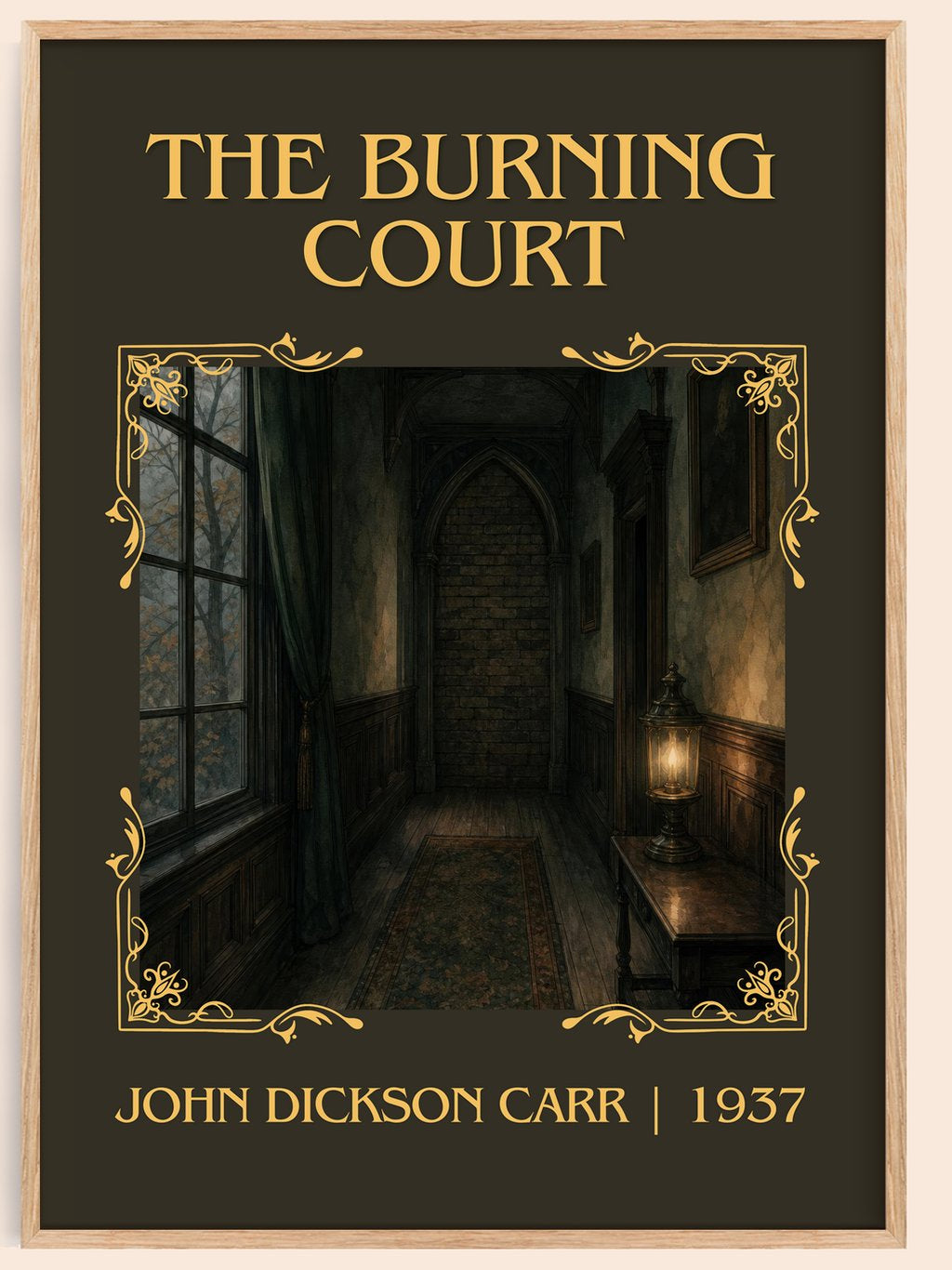 The Burning Court Classic Book Art Print by John Dickson Carr – book poster