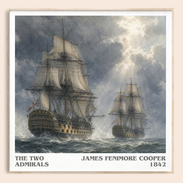 The Two Admirals Literary Art Print by James Fenimore Cooper