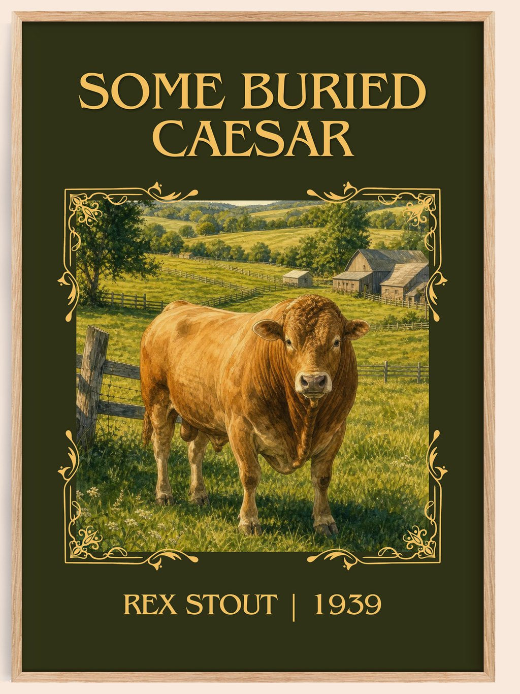 Some Buried Caesar Classic Book Art Print by Rex Stout – book poster