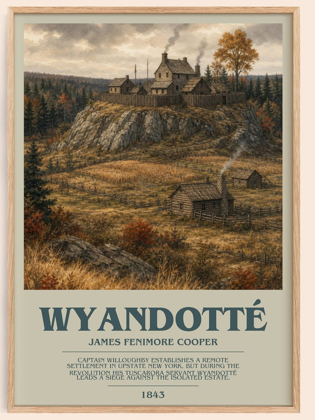 Wyandotté Bookish Wall Art by James Fenimore Cooper