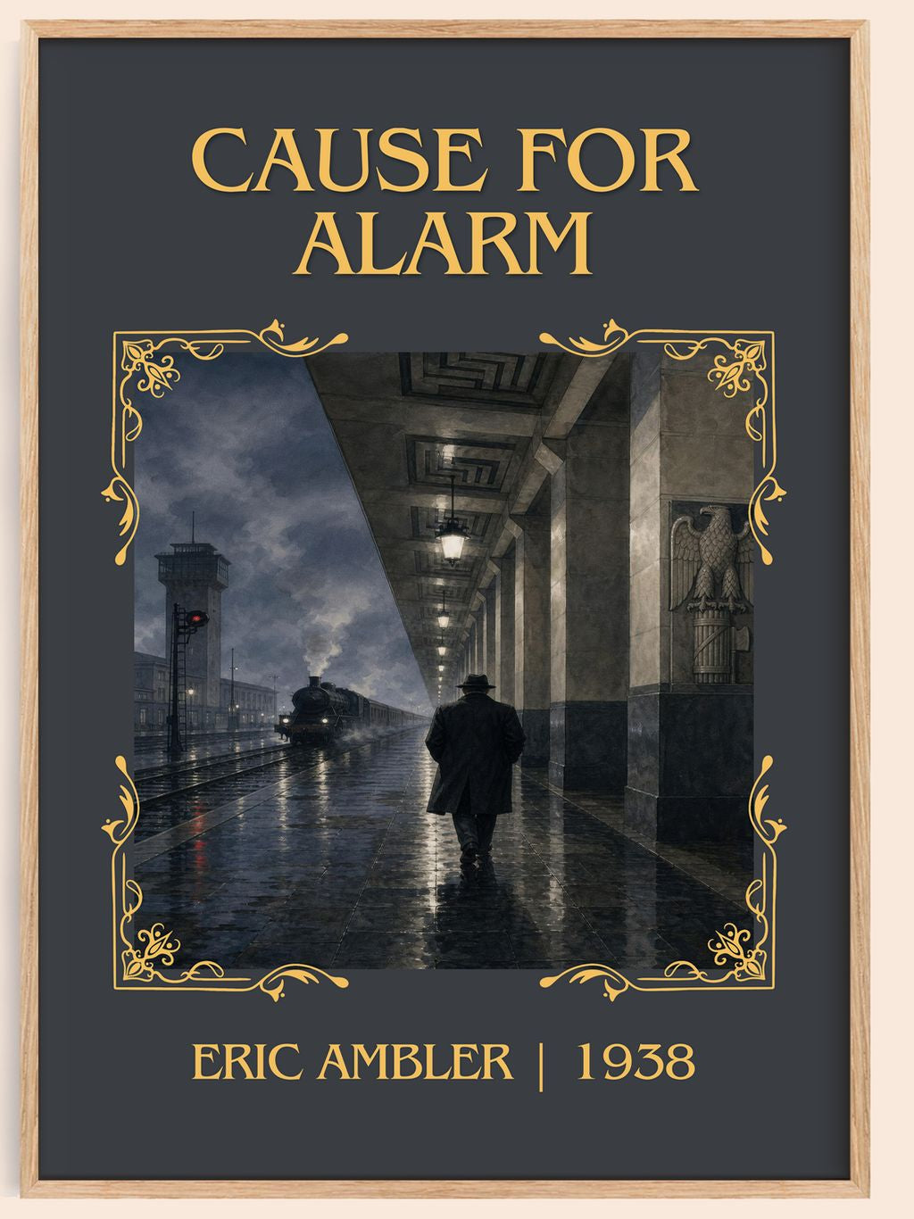 Cause for Alarm Classic Book Art Print by Eric Ambler – book poster