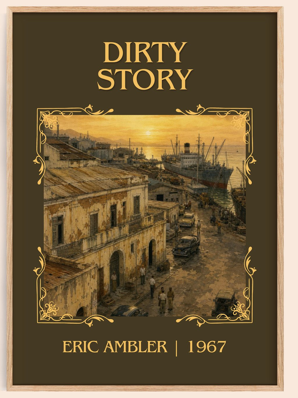 Dirty Story Classic Book Art Print by Eric Ambler – book poster