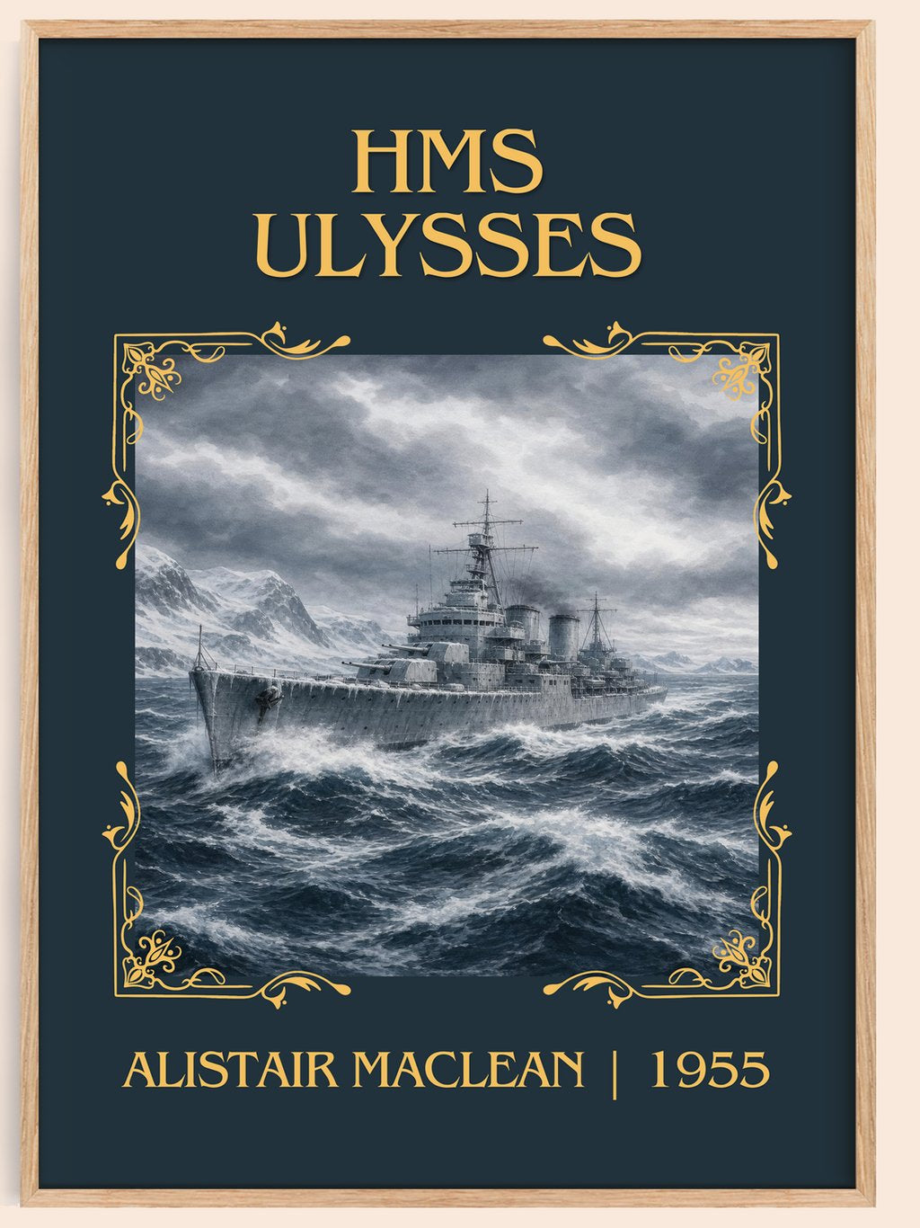 HMS Ulysses Classic Book Art Print by Alistair MacLean – book poster