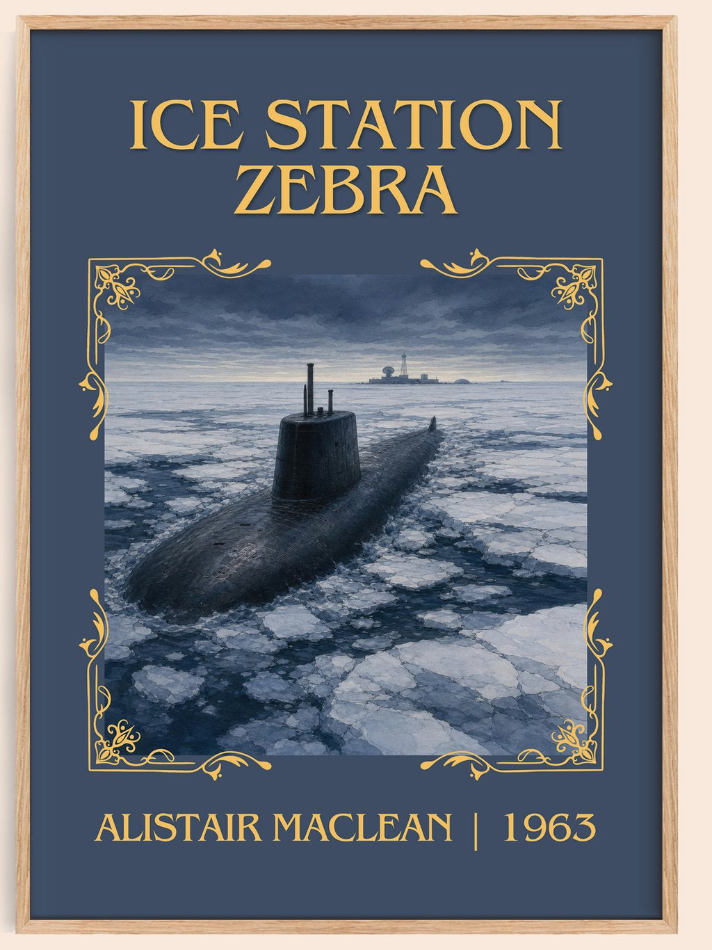 Ice Station Zebra Classic Book Art Print by Alistair MacLean – book poster