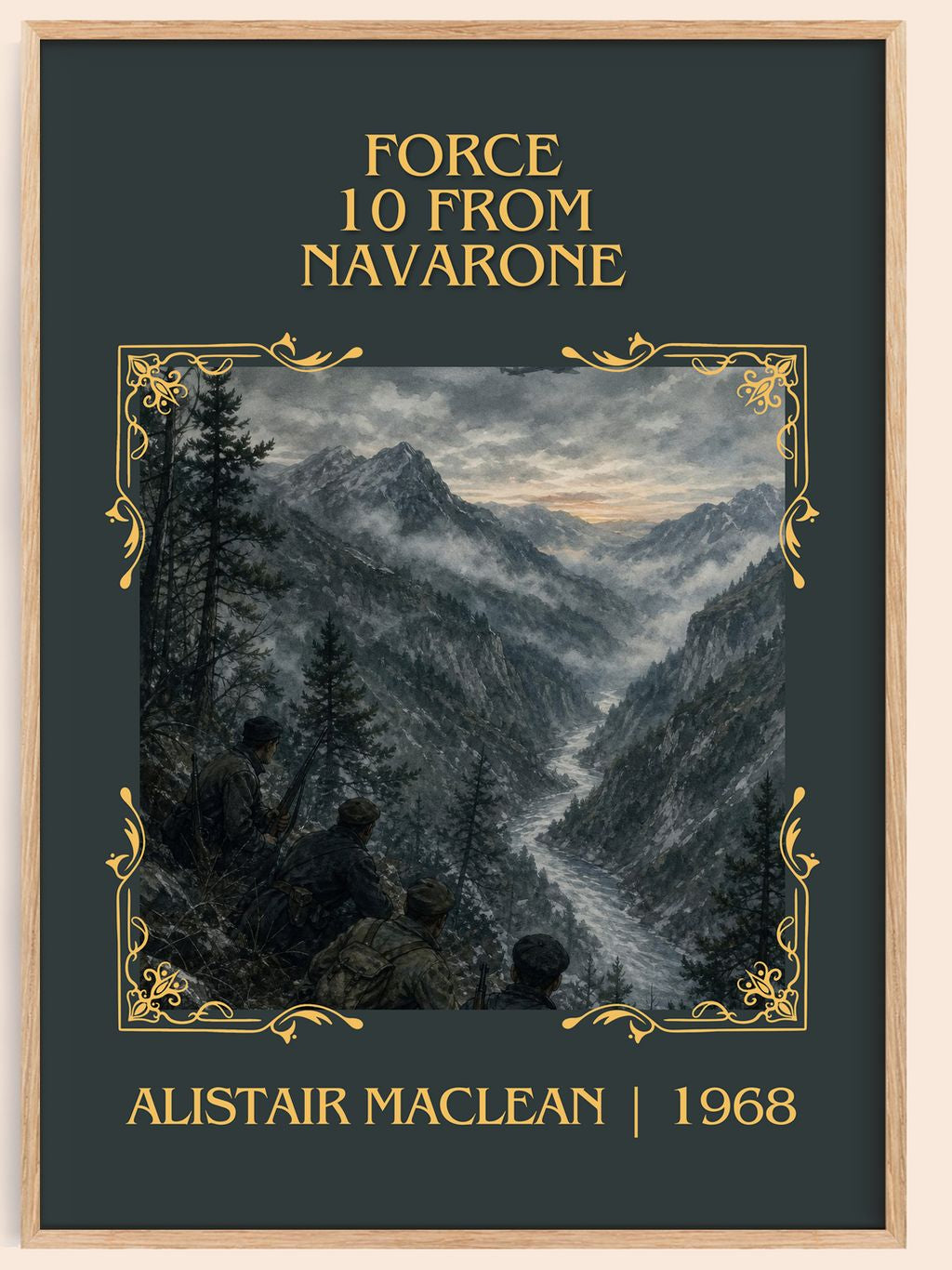 Force 10 from Navarone Classic Book Art Print by Alistair MacLean – book poster