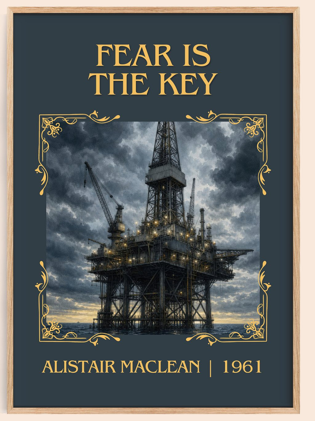 Fear Is the Key Classic Book Art Print by Alistair MacLean – book poster