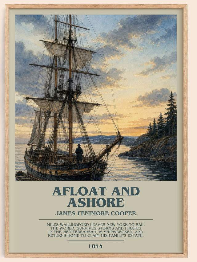 Afloat And Ashore Bookish Wall Art by James Fenimore Cooper