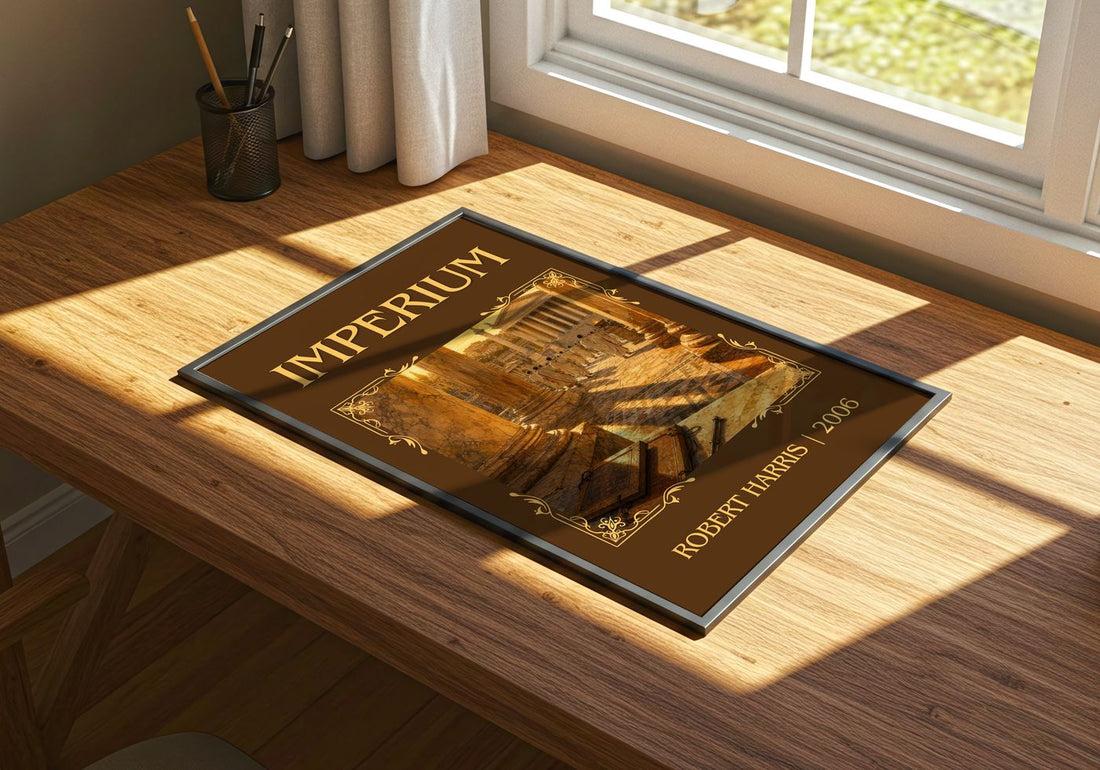 Imperium Classic Book Art Print by Robert Harris – print on a sunlit desk