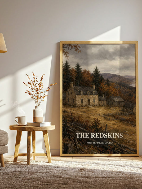 The Redskins watercolour print in frame leaning in hallway – historical fiction wall art