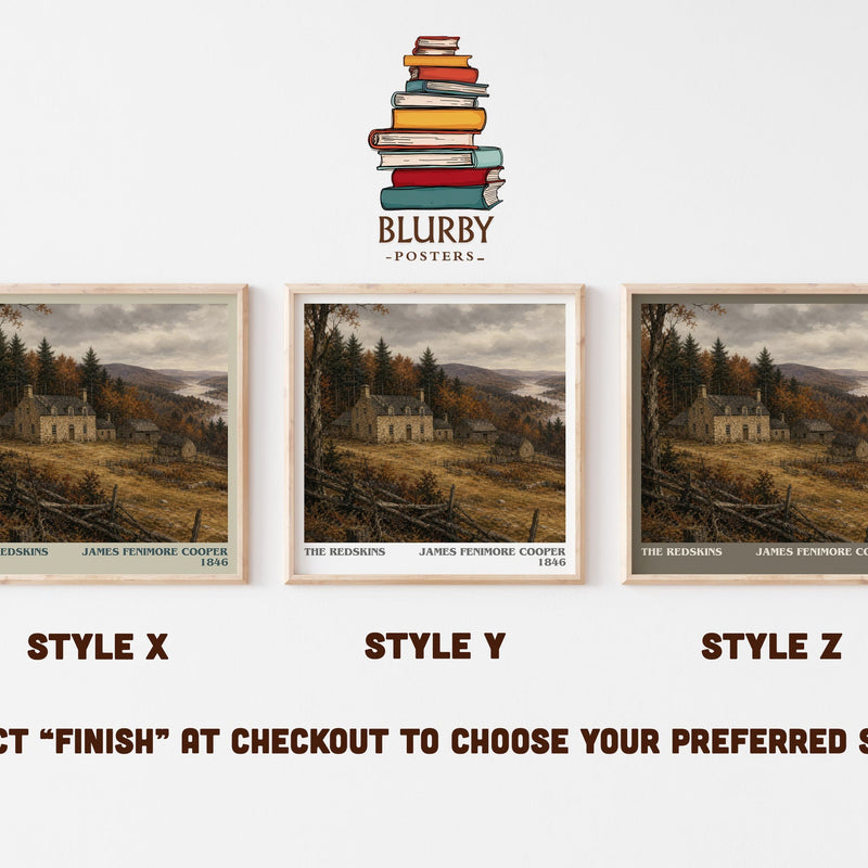 The Redskins literary print in frame leaning in hallway – historical fiction wall art