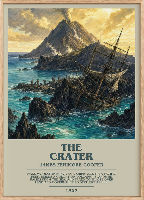 The Crater Bookish Wall Art by James Fenimore Cooper