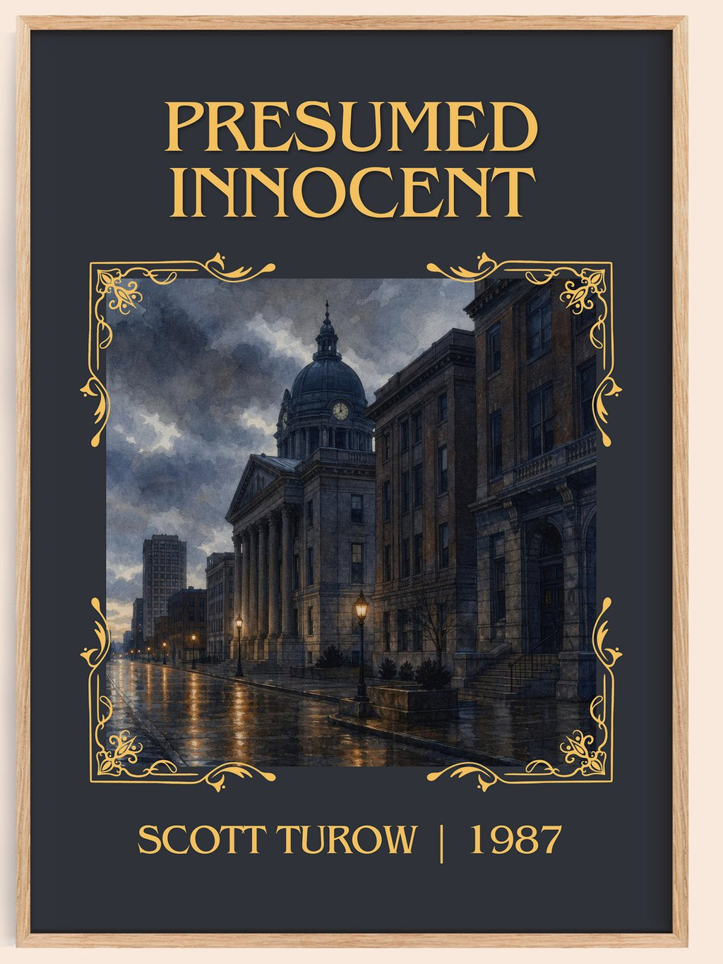 Presumed Innocent Classic Book Art Print by Scott Turow – book poster