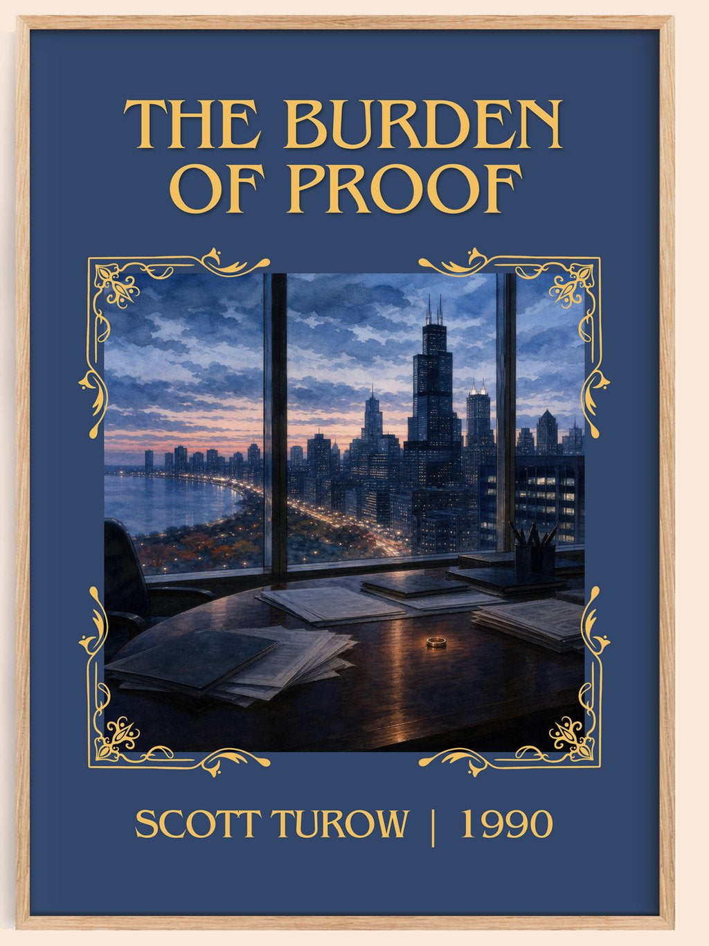 The Burden of Proof Classic Book Art Print by Scott Turow – book poster
