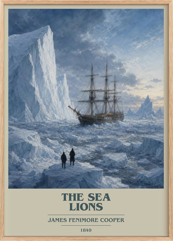 The Sea Lions Book Cover Poster by James Fenimore Cooper