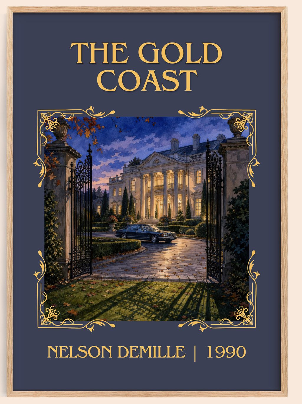 The Gold Coast Classic Book Art Print by Nelson DeMille – book poster