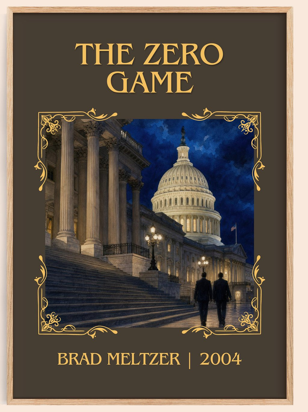 The Zero Game Classic Book Art Print by Brad Meltzer – book poster