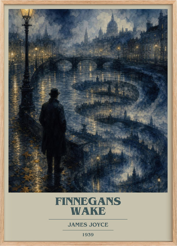 Finnegans Wake Book Cover Poster by James Joyce
