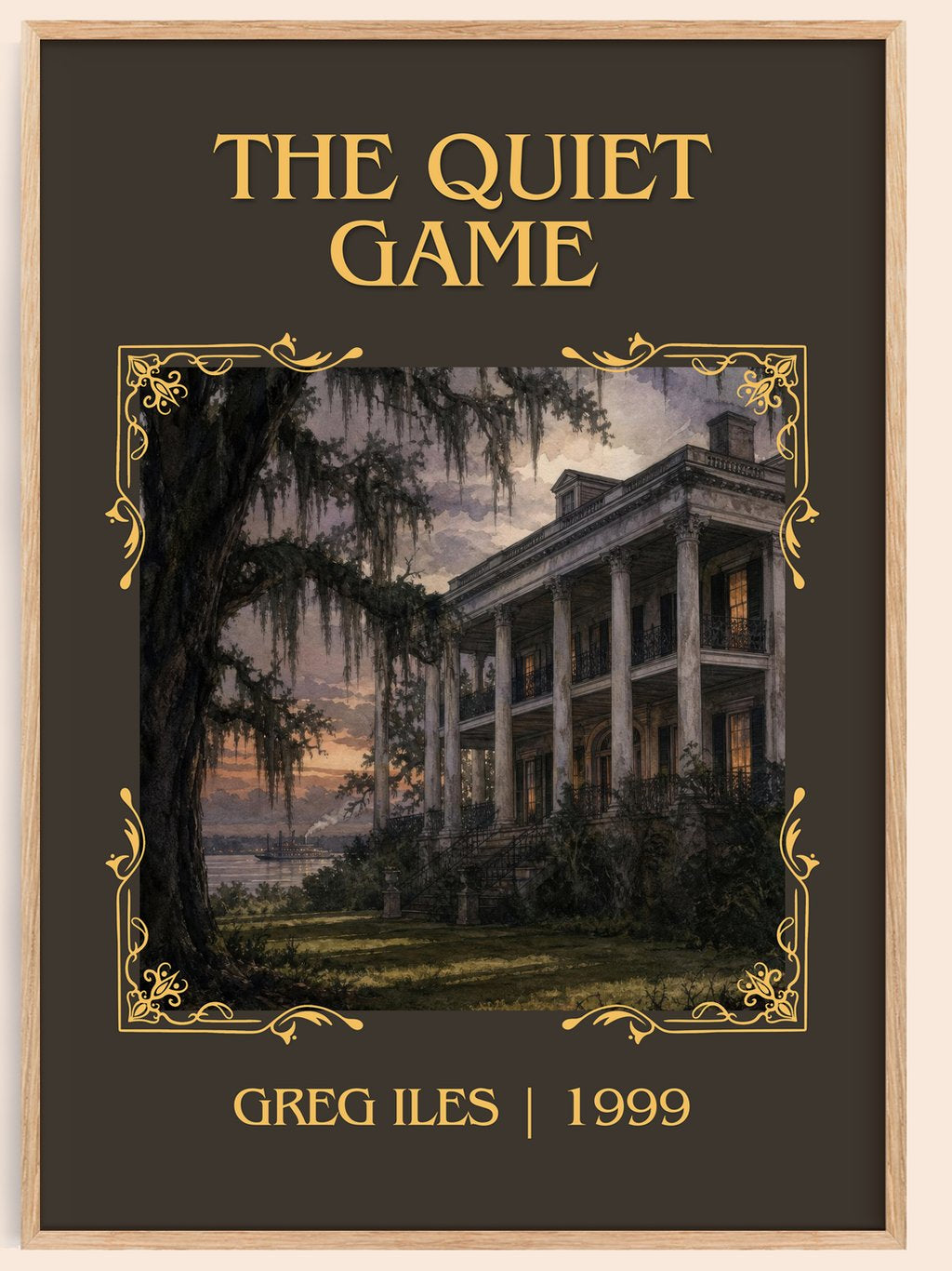The Quiet Game Classic Book Art Print by Greg Iles – book poster