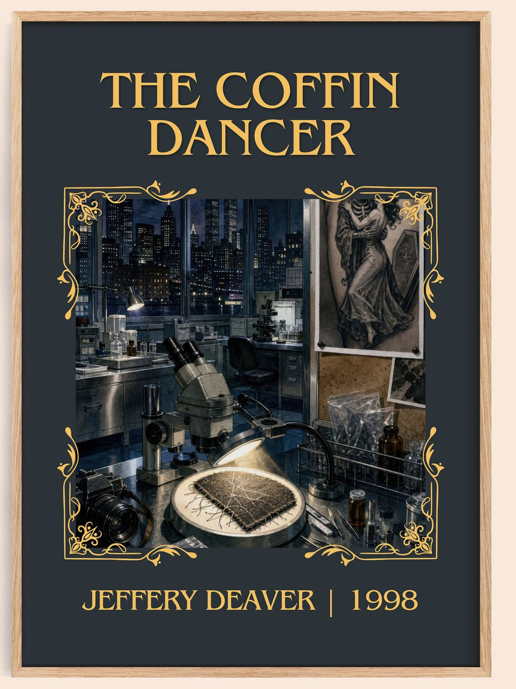 The Coffin Dancer Classic Book Art Print by Jeffery Deaver – book poster