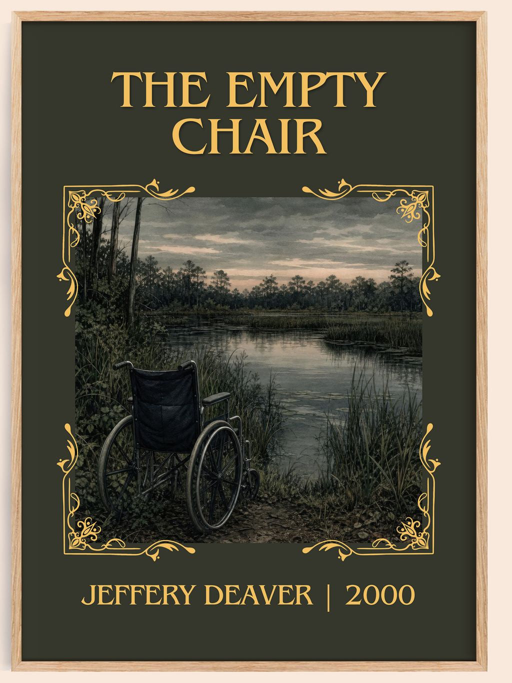 The Empty Chair Classic Book Art Print by Jeffery Deaver – book poster