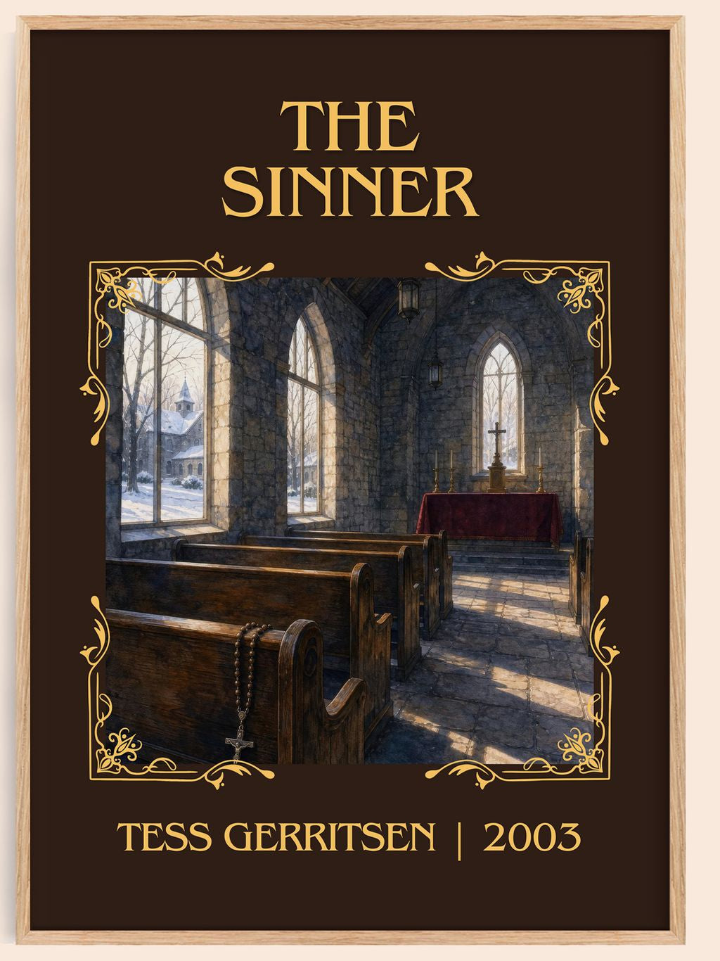 The Sinner Classic Book Art Print by Tess Gerritsen – book poster