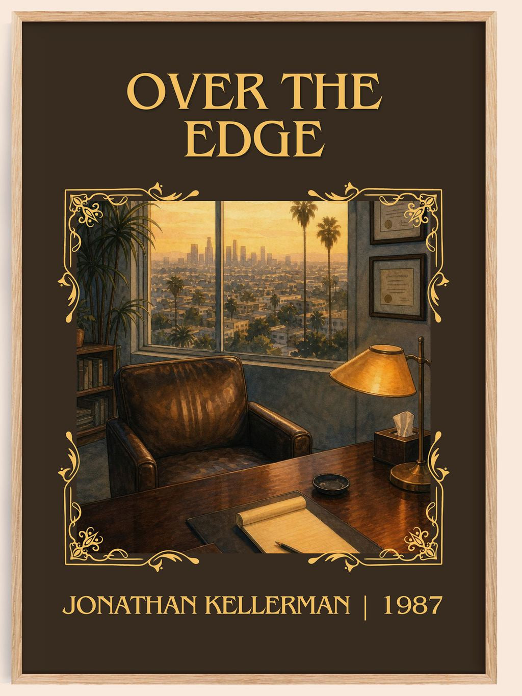Over the Edge Classic Book Art Print by Jonathan Kellerman – book poster