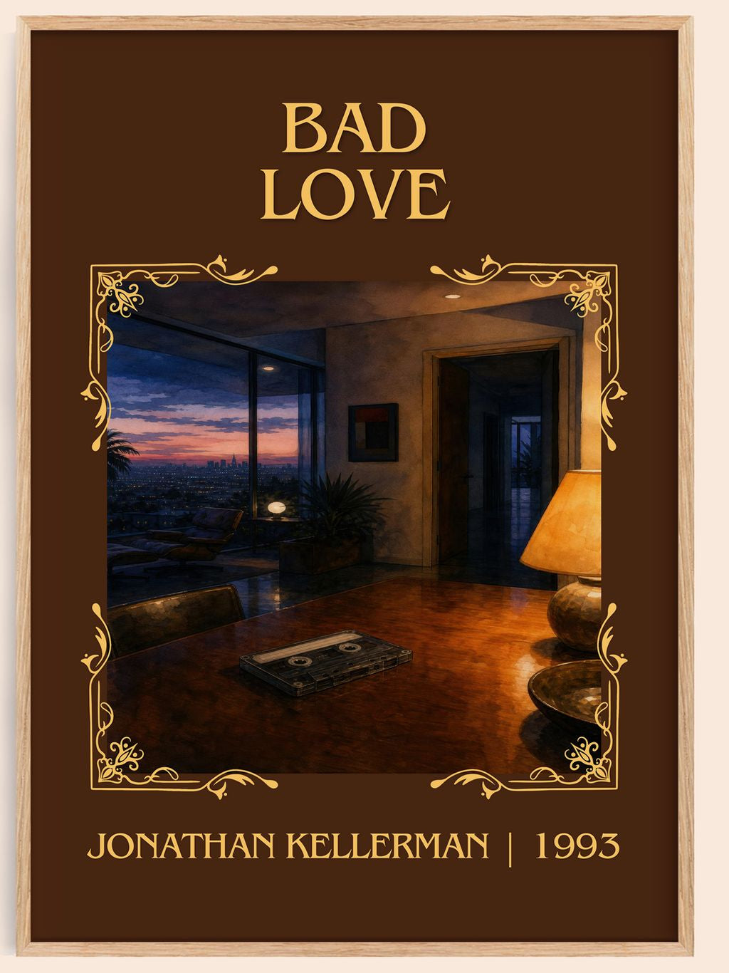 Bad Love Classic Book Art Print by Jonathan Kellerman – book poster
