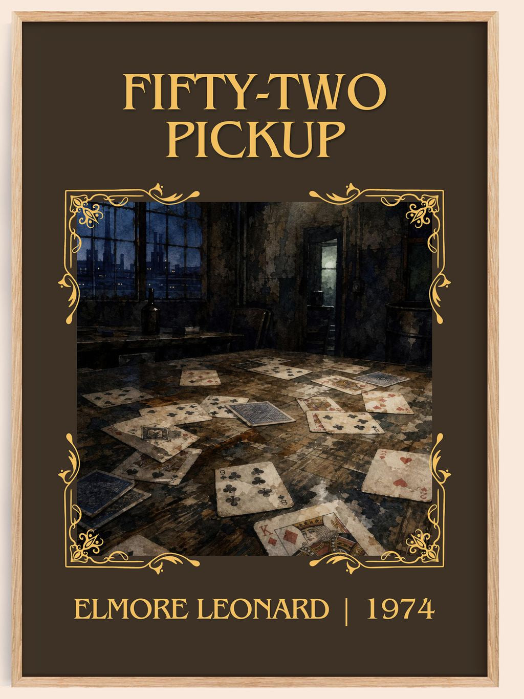 Fifty-Two Pickup Classic Book Art Print by Elmore Leonard – book poster