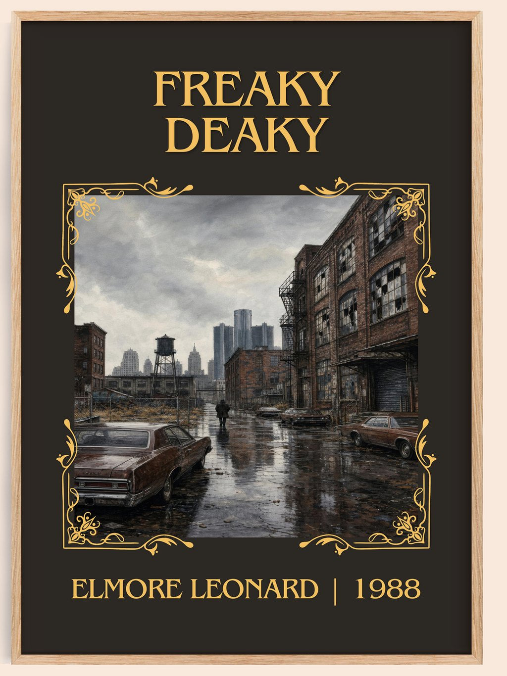 Freaky Deaky Classic Book Art Print by Elmore Leonard – book poster