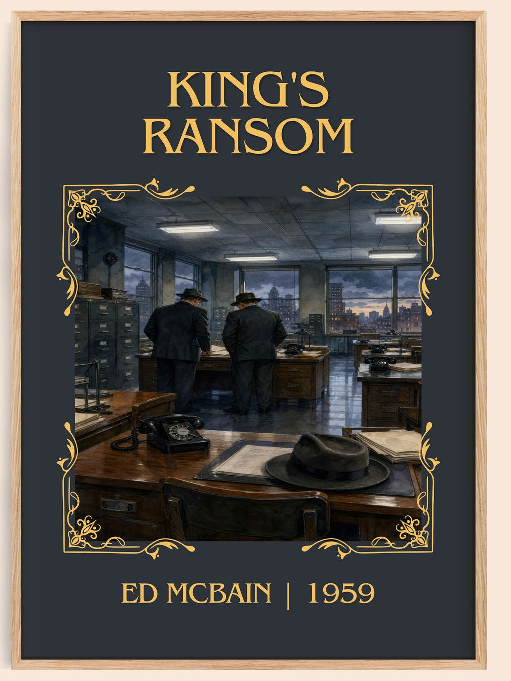 King's Ransom Classic Book Art Print by Ed McBain – book poster