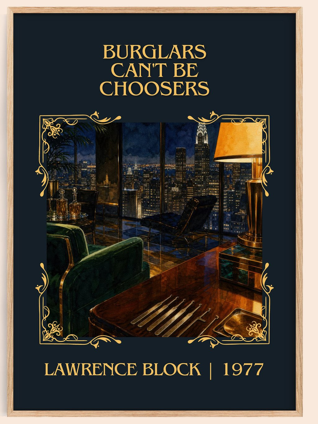 Burglars Can't Be Choosers Classic Book Art Print by Lawrence Block – book poster